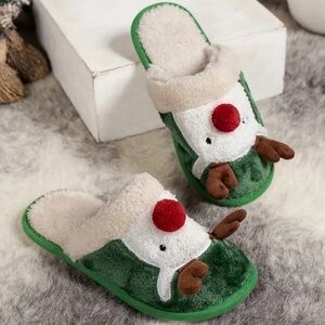 Plush Reindeer Slippers